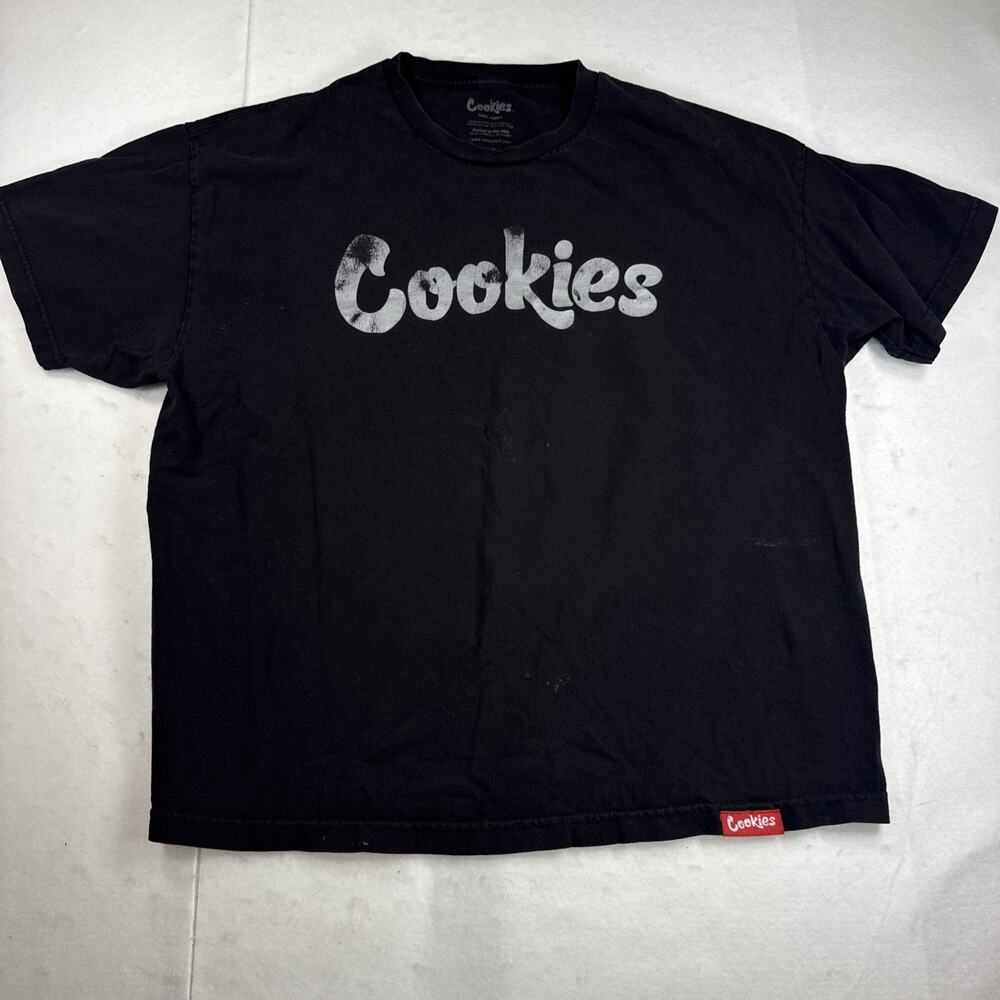 Cookies Promo T Shirt Mens 2X Black Spell Out Logo